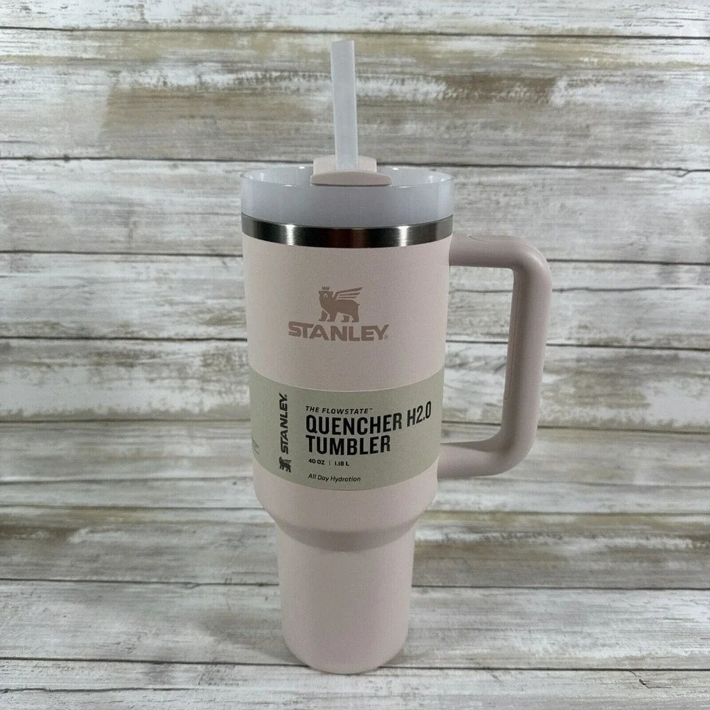 Stanley Quencher H2.0 FlowState Stainless Steel Tumbler 40oz Rose Quartz